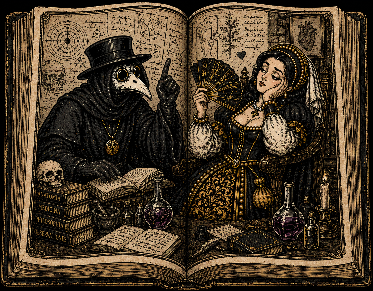 Dr. Corvus and Lady Belladonna T-Shirts