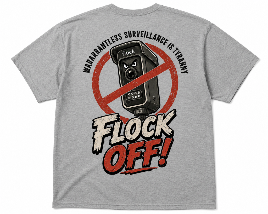 Flock Off Fourth Amendment surveillance protest graphic
