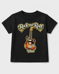 Black Rock and Roll Vibes toddler T-shirt with guitar graphic