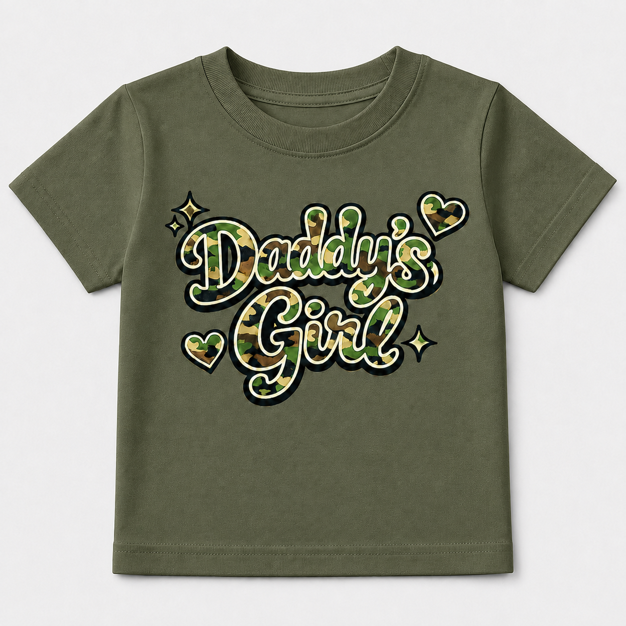 OD green Daddy’s Girl camo toddler T-shirt
