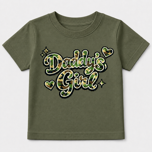 OD green Daddy’s Girl camo toddler T-shirt