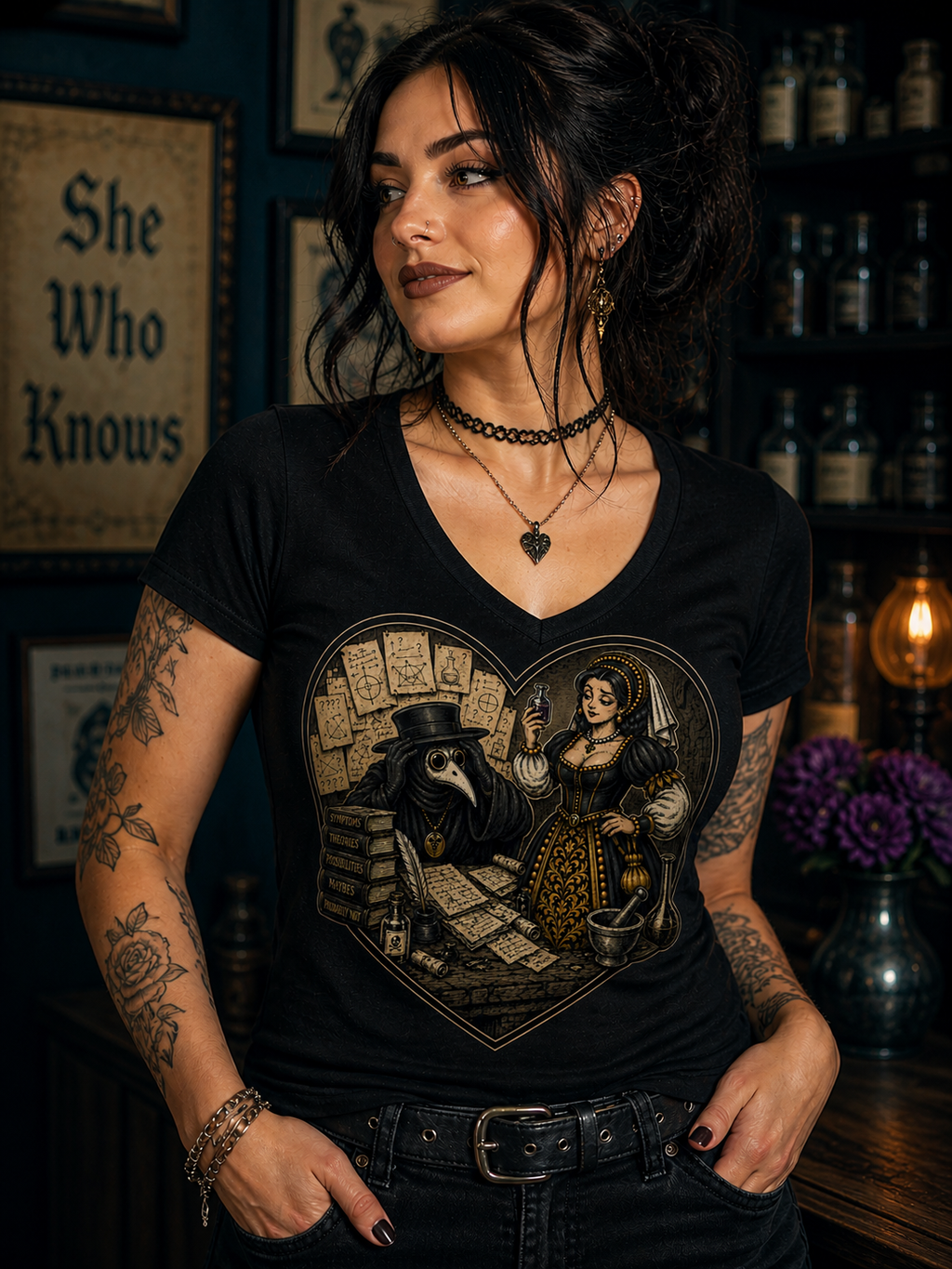 Dr. Corvus and Lady Belladonna T-Shirts