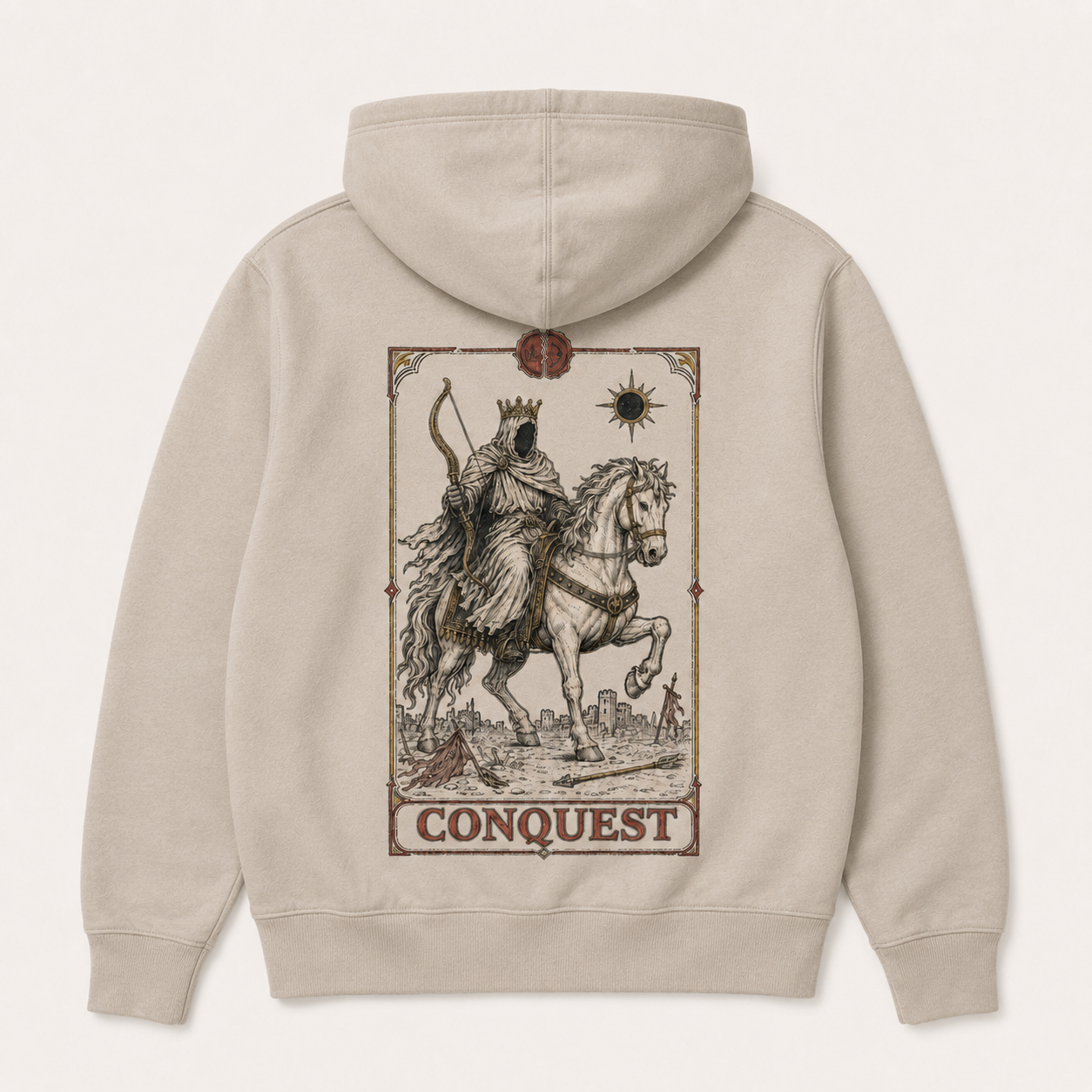 White Horse of the Apocalypse — Conquest Hoodie back view