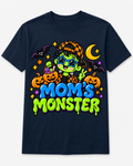 Monster Mom Halloween women's tee in deep navy