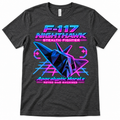 F-117 Nighthawk — Retro War Machines tee in Dark Heather