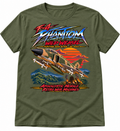 F-4 Phantom Wild Weasel — Retro War Machines tee in Military Green